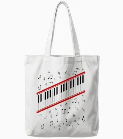 Costume De Piano Beat It Tote Bags - White