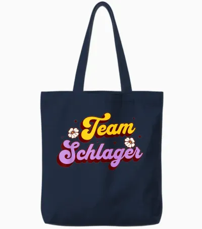 Schlager Party Team Schlager Tote Bags - Navy