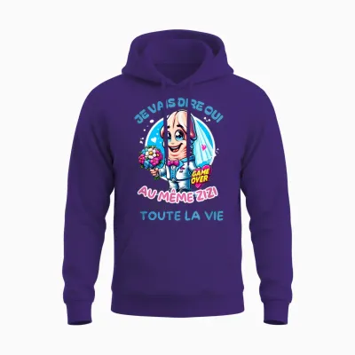 Original Evjf Enterrement Vie Jeune Fille Même Zizi Humour T-Shirt, White, S Unisex Hoodie - Purple