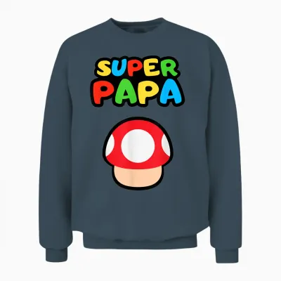 Pilz Super Papa Unisex Sweatshirt - Dark Heather