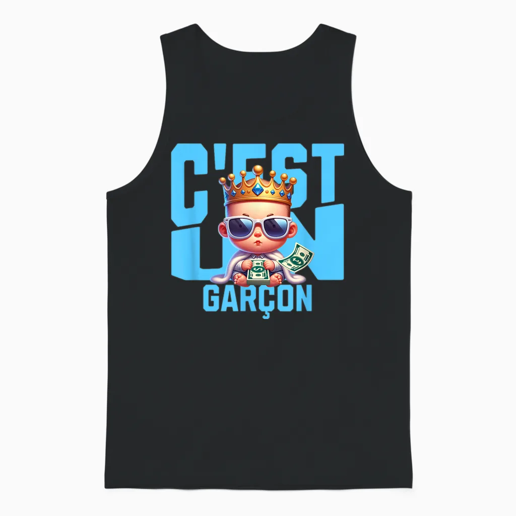 It's a Boy | It's a Boy | Baby Gender Announcement | T-Shirt Gift, Black, S Unisex Tank Top in Black