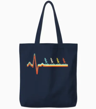 Lizard Retro Tote Bags - Navy