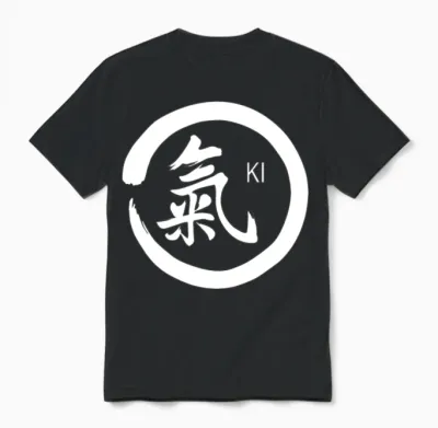 Ki Kanji with Circle Unisex T-Shirt - Black