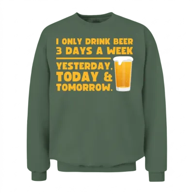 Funny Beer Unisex Sweatshirt - Military Green