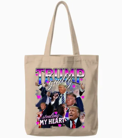 Schuldig, Mein Herz Gestohlen Zu Haben Pink Trump Trump Girl Valentines Tote Bags - Natural