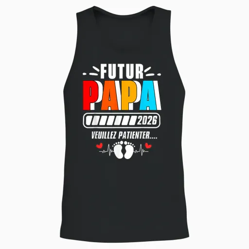 Gift Future Dad 2026 Announcement Baby Soon Dad 2026 Unisex Tank Top - Black