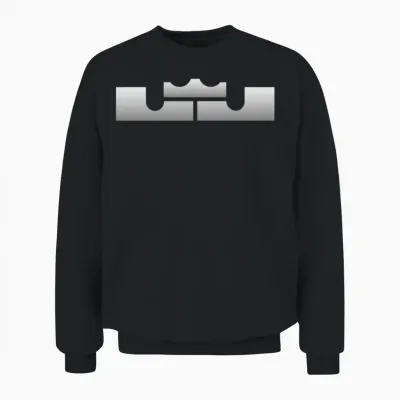Lebron J King Logo Unisex Sweatshirt - Black