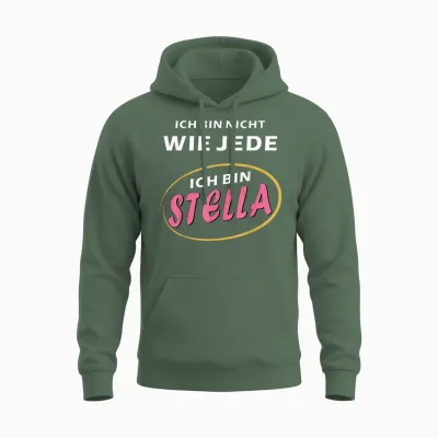 Stella First Name Girls Women Gift Ideas for Stella T-Shirt, Black Unisex Hoodie - Military Green