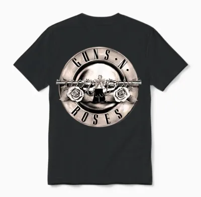 Official Guns N' Roses Vintage Ball Logo Rock Band Music Unisex T-Shirt - Black