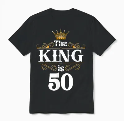 50 Ans Anniversaire Roi Vintage Anniversaire 50 Ans Homme Unisex T-Shirt - Black