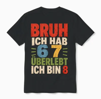 8. Geburtstag Junge Bruh 6 7 überlebt Ich Bin 8 Unisex T-Shirt - Black