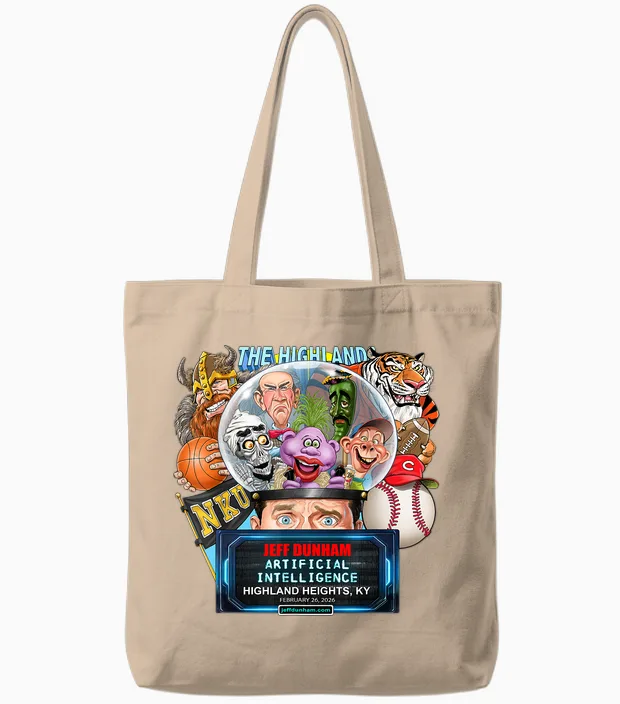 Jeff Dunham Highland Heights, Ky (2026) Tote Bags in Natural