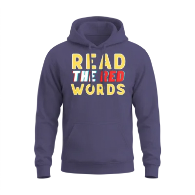 Read the Red Words Unisex Hoodie - Heather Sport Dark Navy