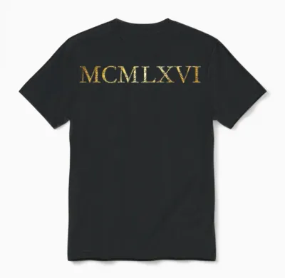 Mcmlxvi Année 1966 (jaune Ancien) 60 Anniversaire Cadeau Unisex T-Shirt - Black