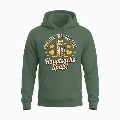 Line Dance Women's T-Shirt with Sayings Western Country Dance Dancer Unisex Hoodie - Military Green
