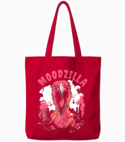 Flamingo Funny Tote Bags - Red