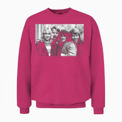Abba - Portrait of Swedish Pop Group Arrival Promo 1976 Unisex Sweatshirt - Heliconia