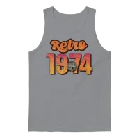Retro 1974 Disco Fever Party Design Unisex Tank Top - Sport Grey – 1