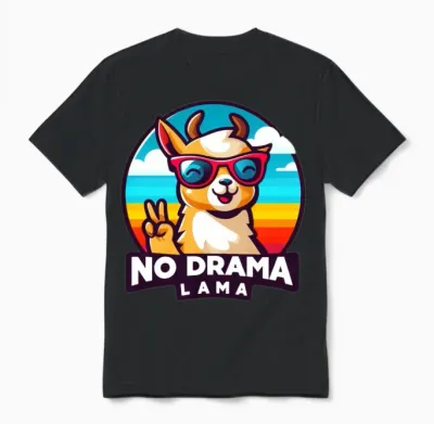 No Drama Lama Unisex T-Shirt - Black