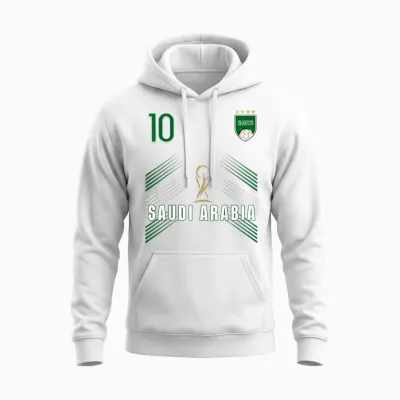 Retro Saudi Arabia Flag Saudi Arabian Pride Lovers Unisex Hoodie - White