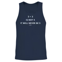2 Plus 2 Is Not 5 | Never Unisex Tank Top - Navy – 2