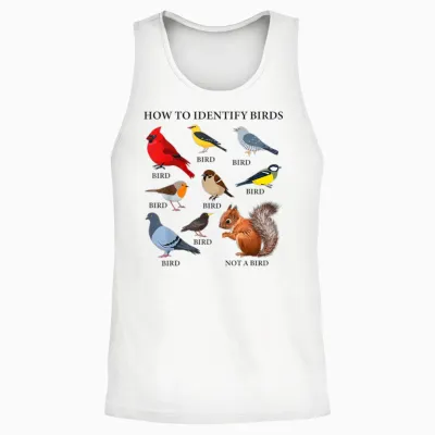 How to Identify Birds Funny Birds Identification Birdwatcher Unisex Tank Top - White