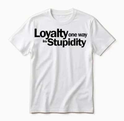 Loyalty One Way Is Stupidity 1a Unisex T-Shirt - White