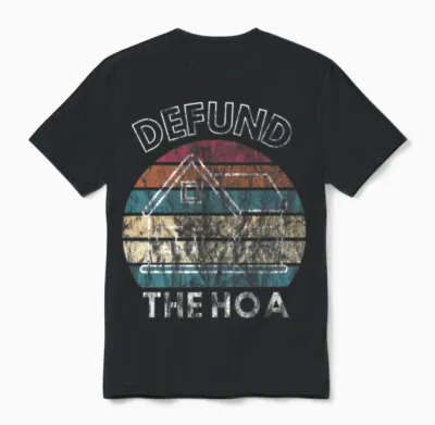 Retro Defund the Hoa Unisex T-Shirt - Black