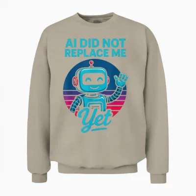 Ki Hat Mich Noch Nicht Ersetzt - Ai Did Not Replace Me Yet Unisex Sweatshirt - Sand
