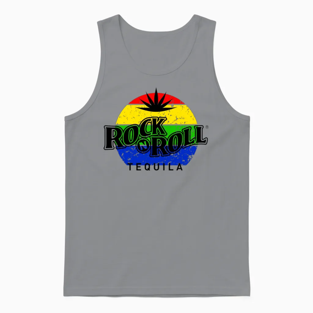 Rock N Roll Tequila Seventh Collection Unisex Tank Top in Sport Grey