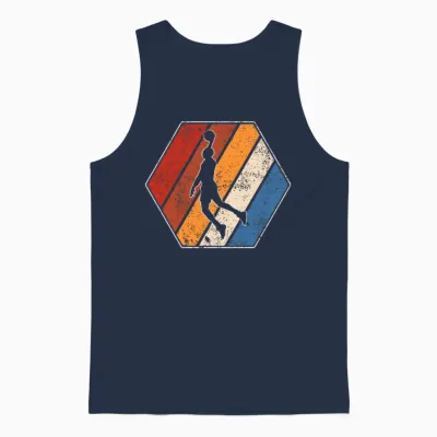 Basketball Retro Unisex Tank Top - Navy