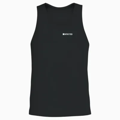 Defected Light Logo Printed on T-Shirt Pocket Unisex Tank Top - Black