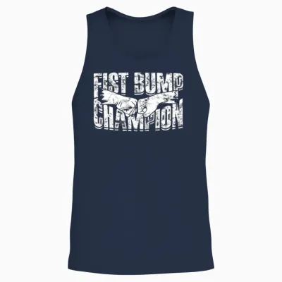 Fist Bump Champion - Fist Unisex Tank Top - Navy