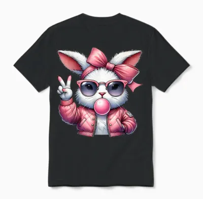 Süßes Bunny Kostüm Kaninchen Hase Ostern Unisex T-Shirt - Black