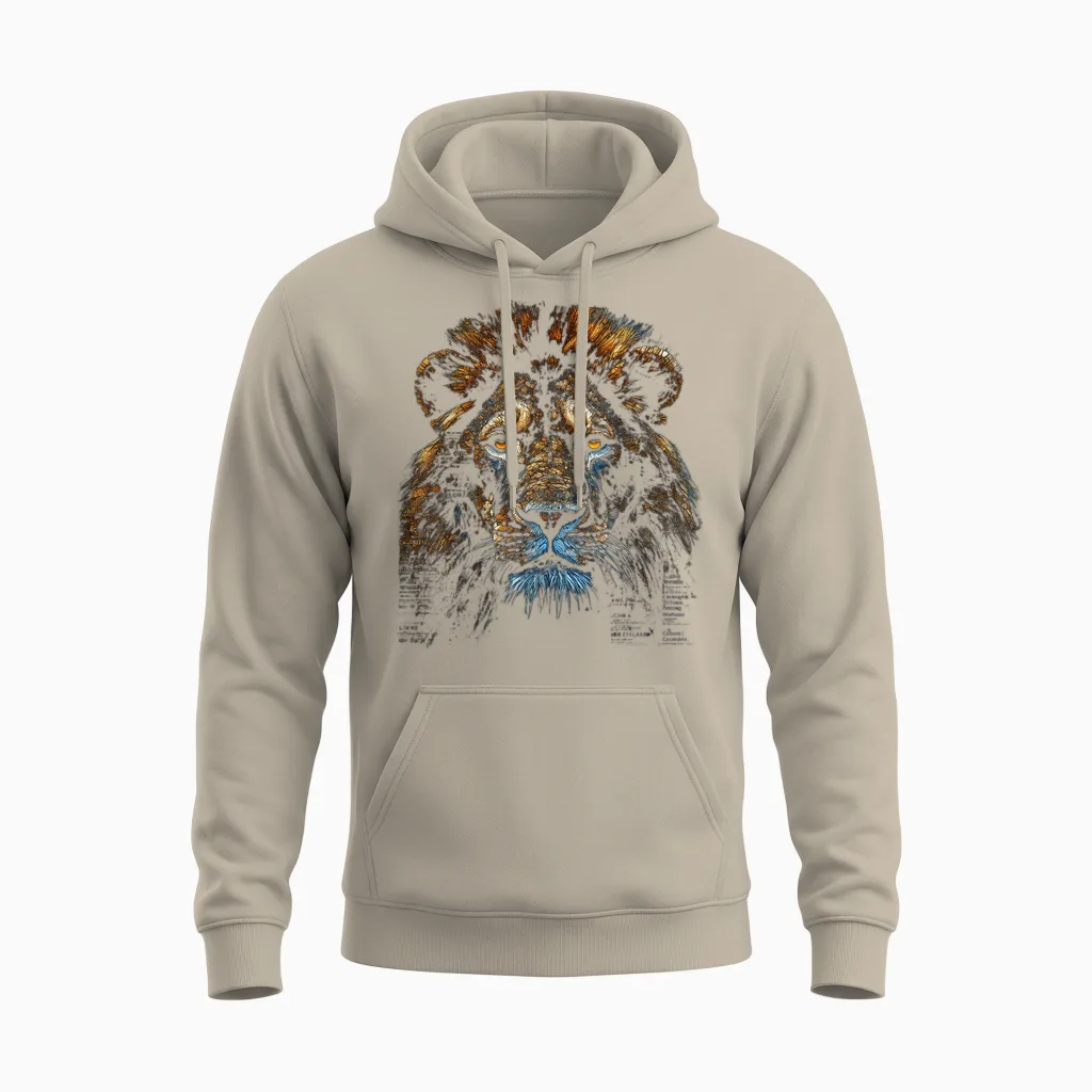 Löwe Fantasy Art - Tier Löwe Unisex Hoodie in Sand