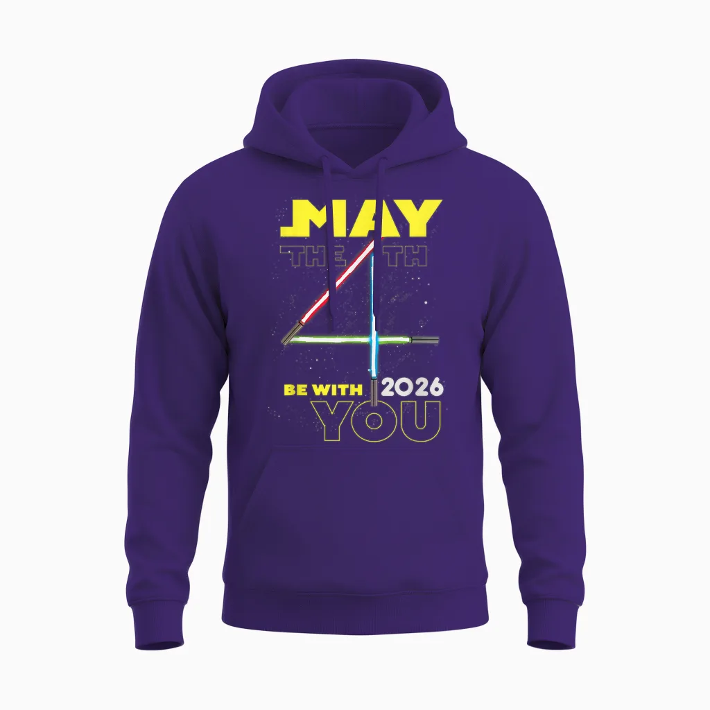 Star Wars May the 4th Be with You 2026 Lightsabers Unisex Hoodie in Purple
