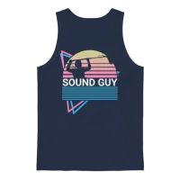 Sound Guy Retro Unisex Tank Top - Navy – 1