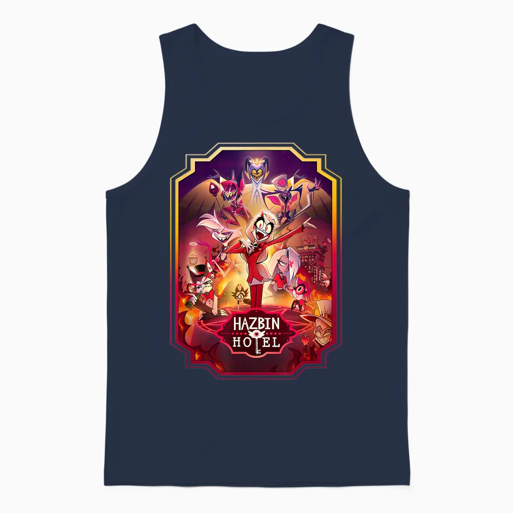 Hazbin Hotel - Poster Art Unisex Tank Top in Navy
