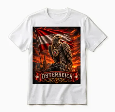 österreich Shirt Herren & Damen Trikot Austria Adler Unisex T-Shirt - White