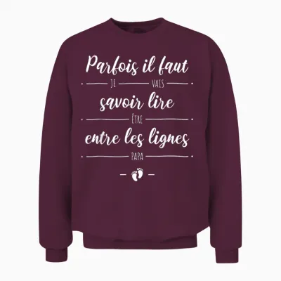 I Will Be Dad - Funny Pregnancy Announcement and Surprise Unisex Sweatshirt - Maroon