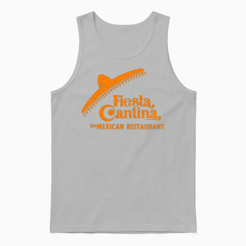 Fiesta Cantina Retro Unisex Tank Top in Ash
