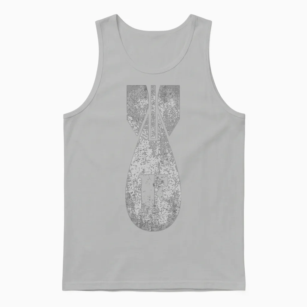 Vintage Fbomb Funny Unisex Tank Top in Ash