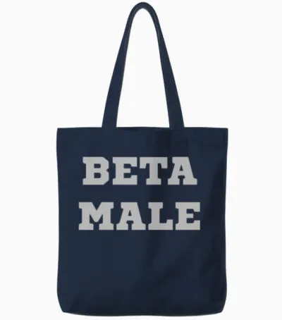 Beta Male Tote Bags - Navy