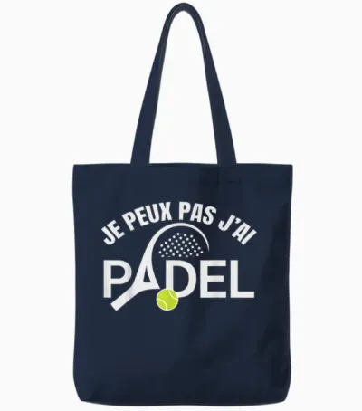 Padel Humor I Can Not I Padel Padelist Player Tote Bags - Navy