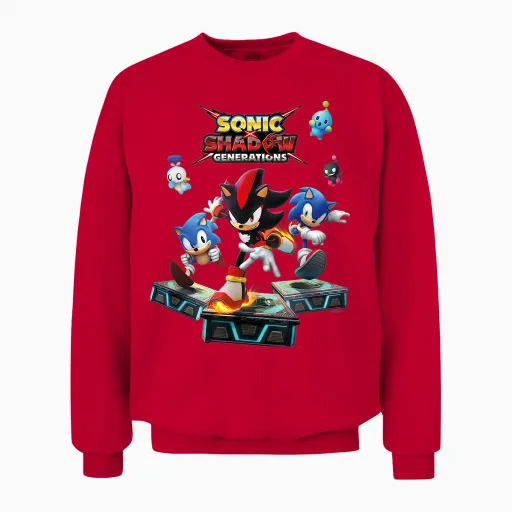 Generations Sonic X Shadow Unisex Sweatshirt in Red