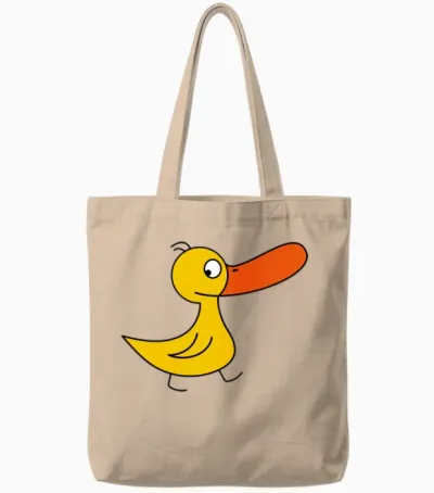 Funny Duck Tote Bags - Natural