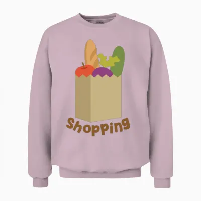 Shopping Unisex Sweatshirt - Light Pink