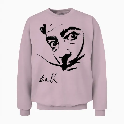 Dali's Portrait Unisex Sweatshirt - Light Pink