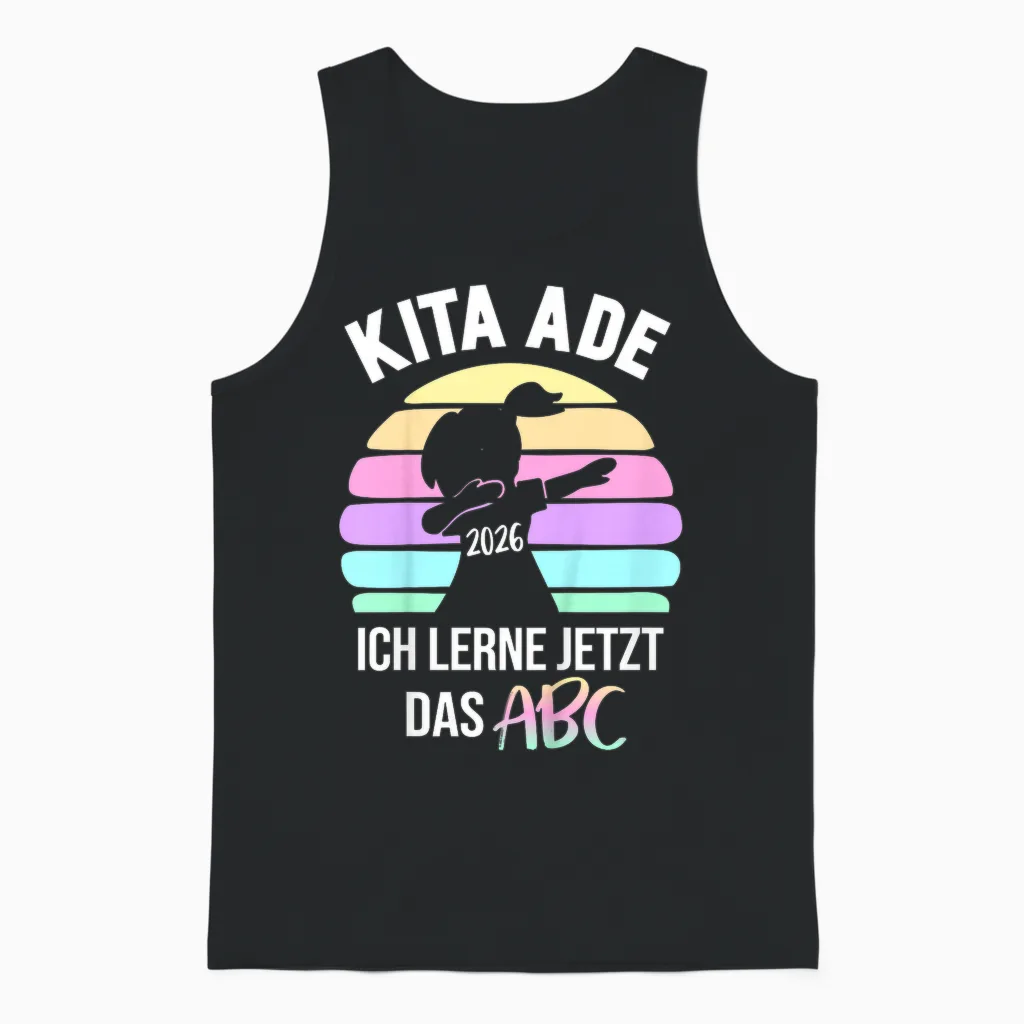 Kinder Bäm Kita Abgänger 2026 Einschulung Schulkind Kita Ade 2026 Unisex Tank Top in Black
