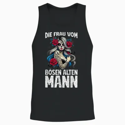 Die Frau Vom Bösen Alten Mann Humorvolles Lustiges Spruch Unisex Tank Top - Black